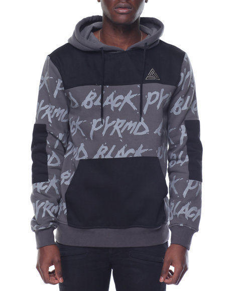 black pyramid hoodie black
