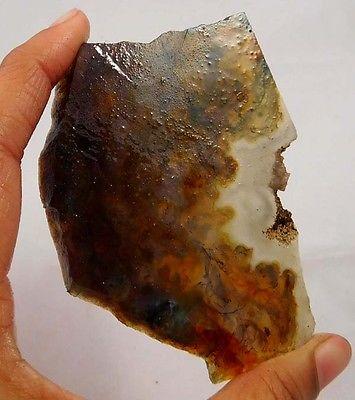 275 Cts . 100% NATURAL MOSS AGATE SLICE 