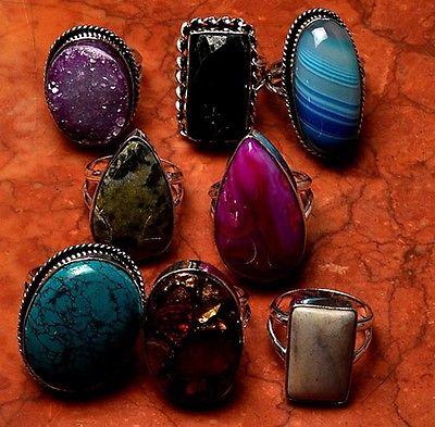 Turquoise & Mixed Gemstone Wholesale Lot 925 Sterling Silver Plated Pendant